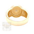14K Gold Enamel and Diamond Paved Jerusalem Cross Ring
